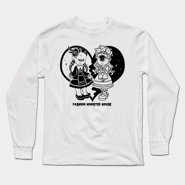 twins Long Sleeve T-Shirt by Fashion Monster House